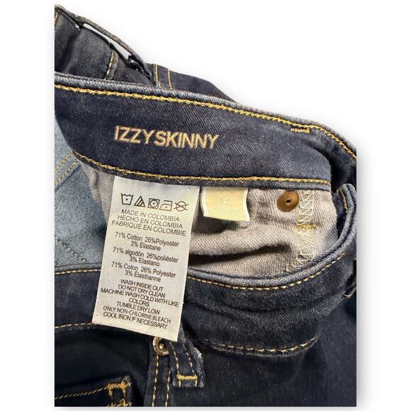 EUC Michael Kors Izzy Skinny Jeans Dark Wash Size 14 - Picture 7 of 9